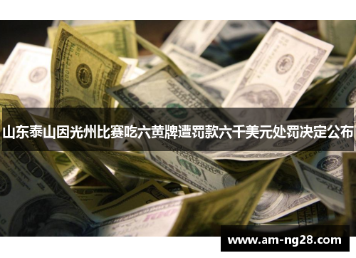 山东泰山因光州比赛吃六黄牌遭罚款六千美元处罚决定公布 山东泰山因光州比赛吃六黄牌遭罚款六千美元处罚决定公布